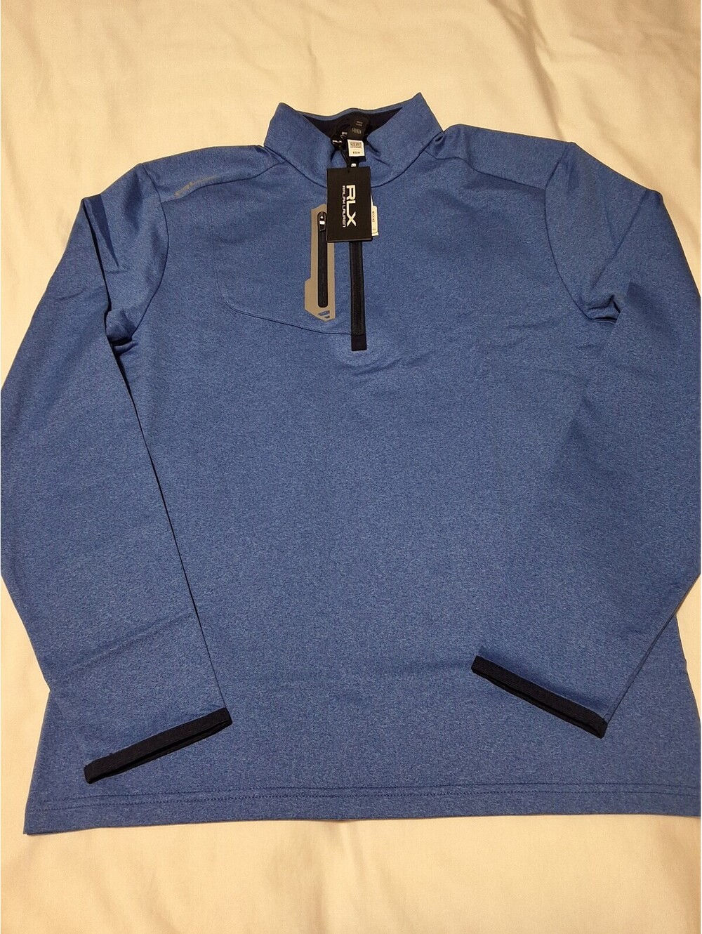 RLX Ralph Lauren Men's Blue Quarter-Zip Pullover Sweatshirt Size S
